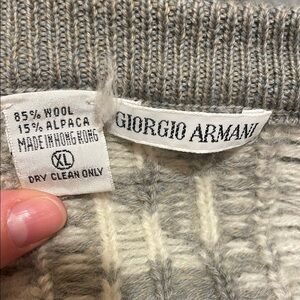 Giorgio Armani Gray Wool-Blend Men’s Sweater